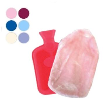 Life Hot Water Bottle + Fur Cover - Asstd Colours **BEST-SELLER**
