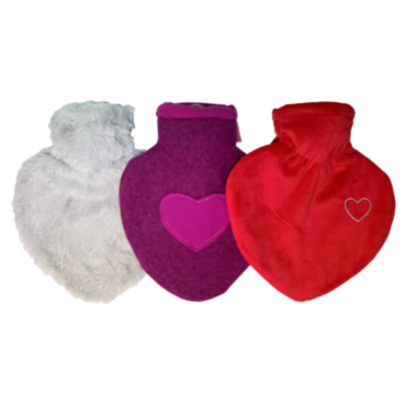 HEARTS COVER 1L HOT WATER BOTTLE