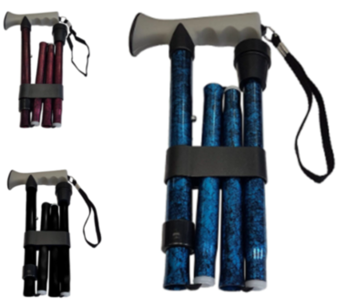 Life Walking Stick Gel Grip, Black/Blue/Red **BEST-SELLER**