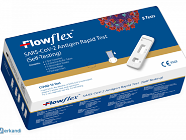 Flowflex Covid Antigen Rapid Test - Pack Of 5 - *CASE DEAL OF 120* Expiry Date Sep 26